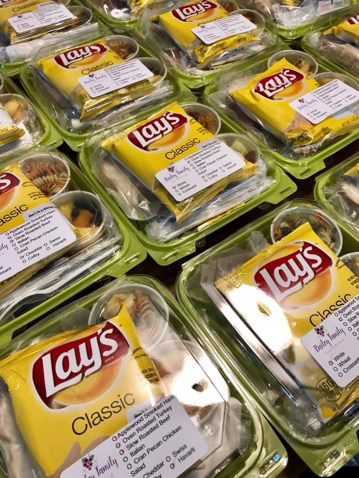 Boxed corporate lunches from Bailey Family Catering
